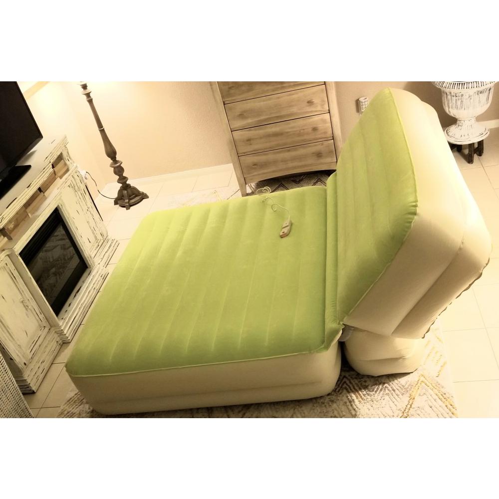 Incline Adjustable Moss Green Inflatable King Size Mattress. Picture 5