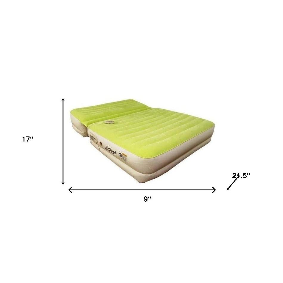 Incline Adjustable Moss Green Inflatable King Size Mattress. Picture 6