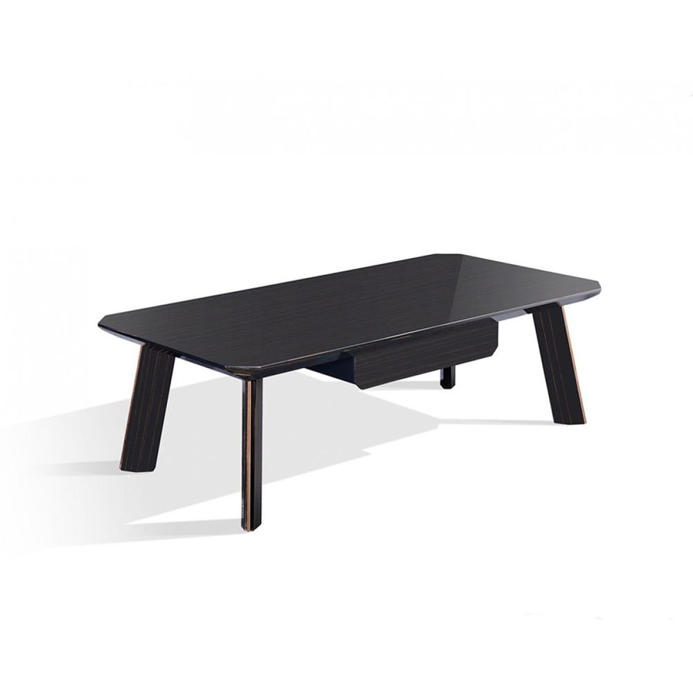 Modern Black and Rose Gold Coffee Table. Picture 1