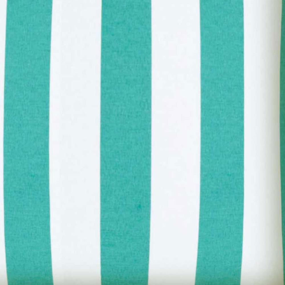 17" X 17" Turquoise And White Zippered Polyester Striped Throw Pillow Cover. Picture 7