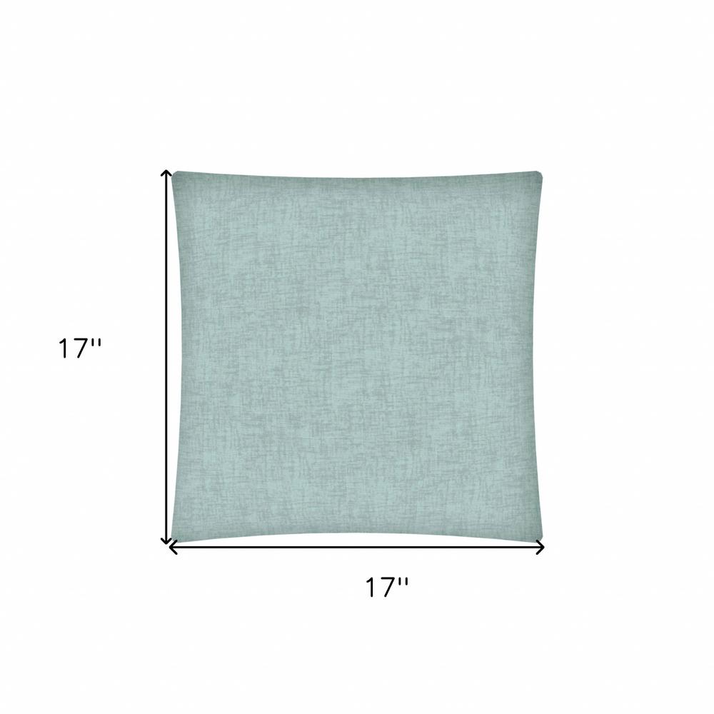 17" X 17" Seafoam Zippered Polyester Solid Color Throw Pillow Cover. Picture 6