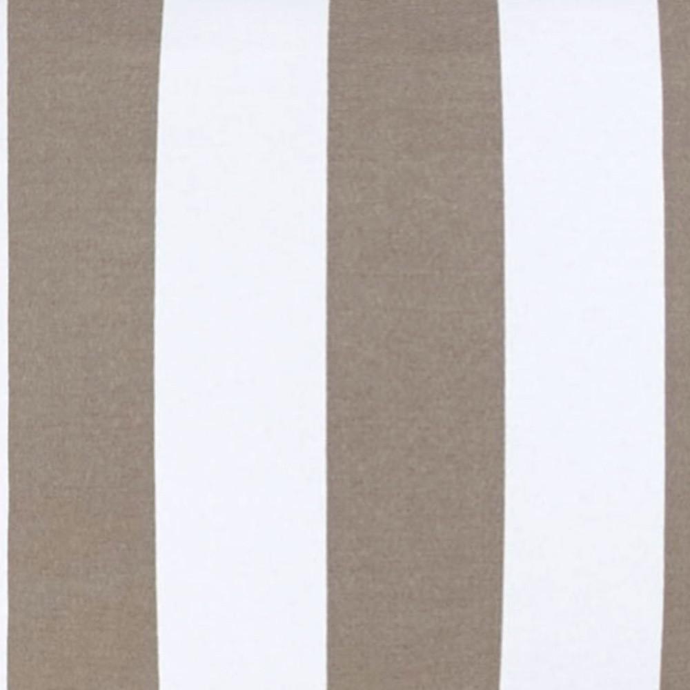 17" X 17" Taupe And Ivory Zippered Striped Throw Indoor Outdoor Pillow Cover. Picture 7