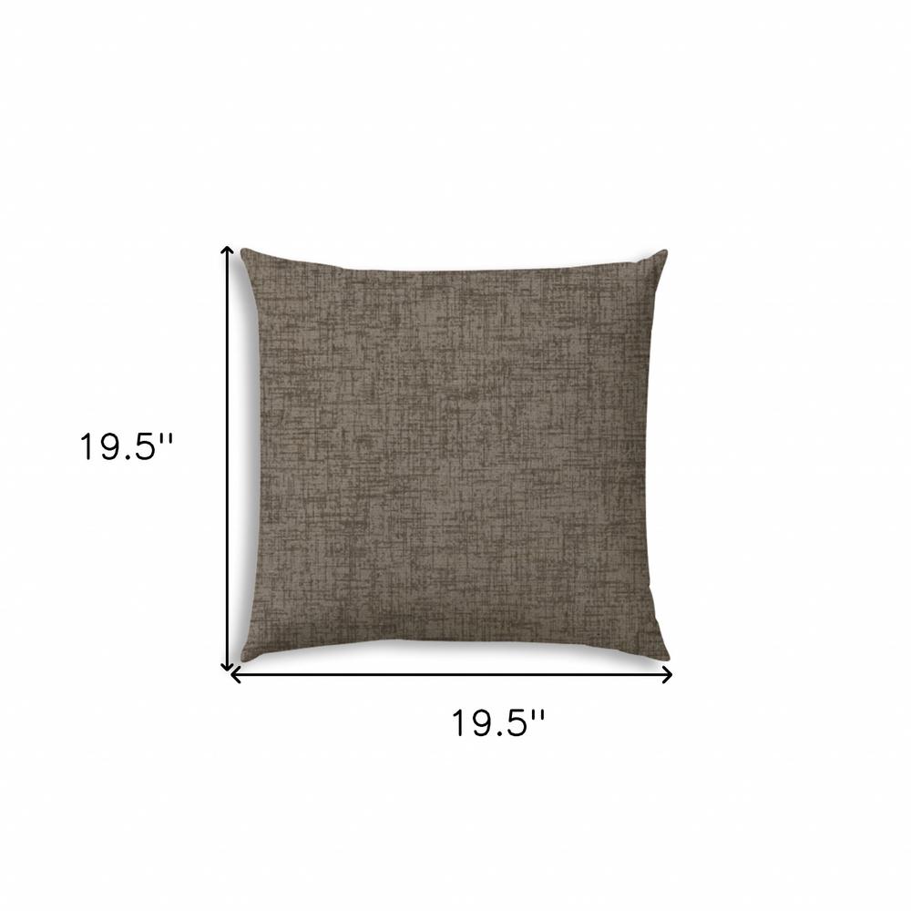 Medium Taupe, Dark Taupe Zippered Polyester Solid Color Throw Pillow Cover. Picture 7
