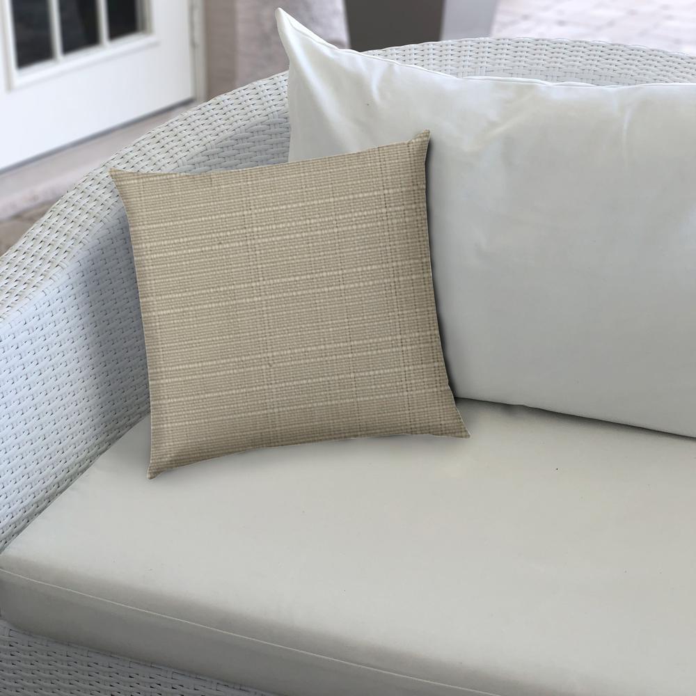 20" X 20" Natural Zippered Polyester Solid Color Throw Pillow Cover. Picture 5