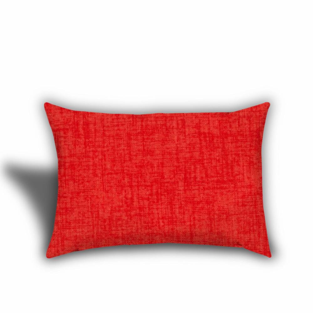 Red, White Zippered Floral Throw Indoor Outdoor Pillow Cover. Picture 3