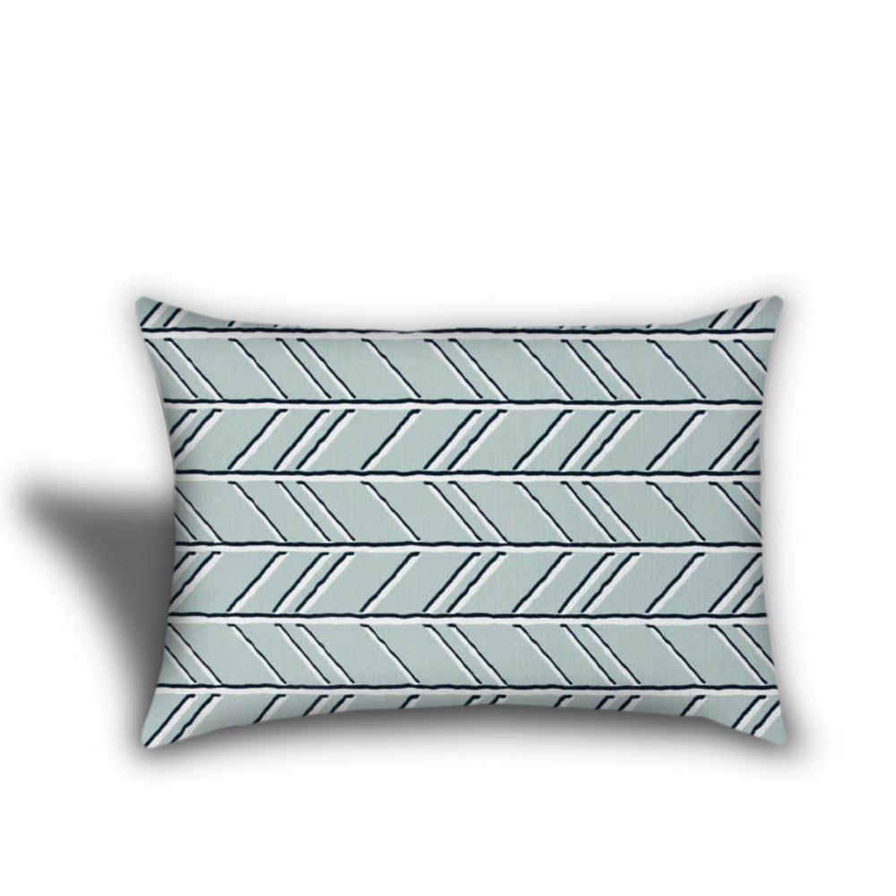 Seafoam, White Zippered Floral Throw Indoor Outdoor Pillow Cover. Picture 4