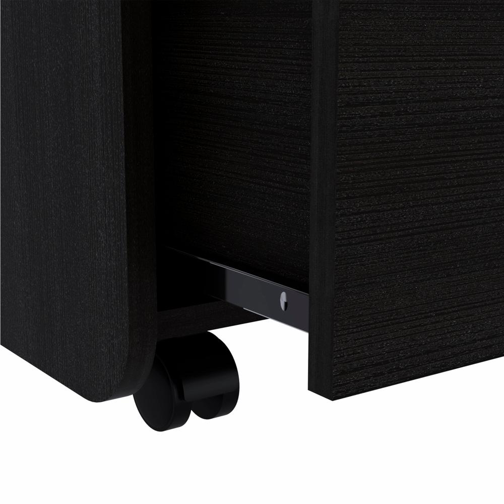 Black Nightstand with Two Drawers. Picture 4