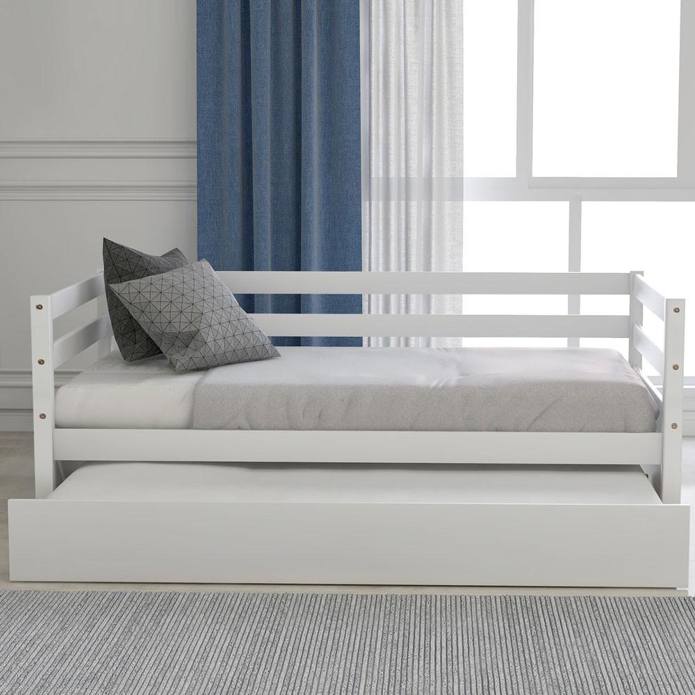 White Twin Bed with Trundle. Picture 6