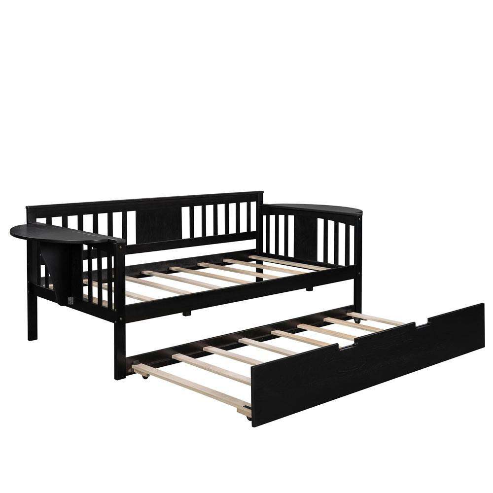 Espresso Twin Bed with Trundle. Picture 7