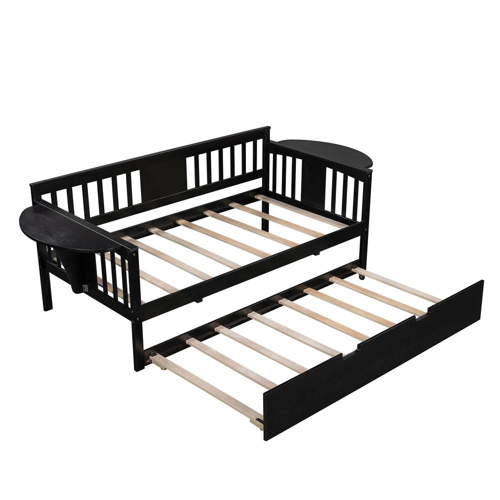 Espresso Twin Bed with Trundle. Picture 4