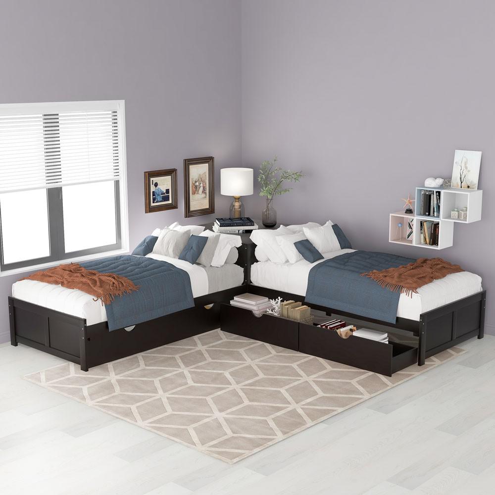 Espresso Twin Bed with Trundle. Picture 8
