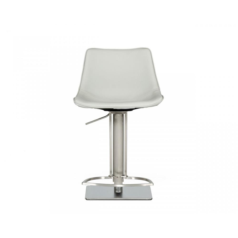Stainless Steel Swivel Low Back Adjustable Height Bar Chair. Picture 2