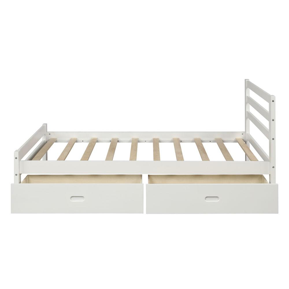White Solid and Manufactured Wood Full Bed. Picture 6