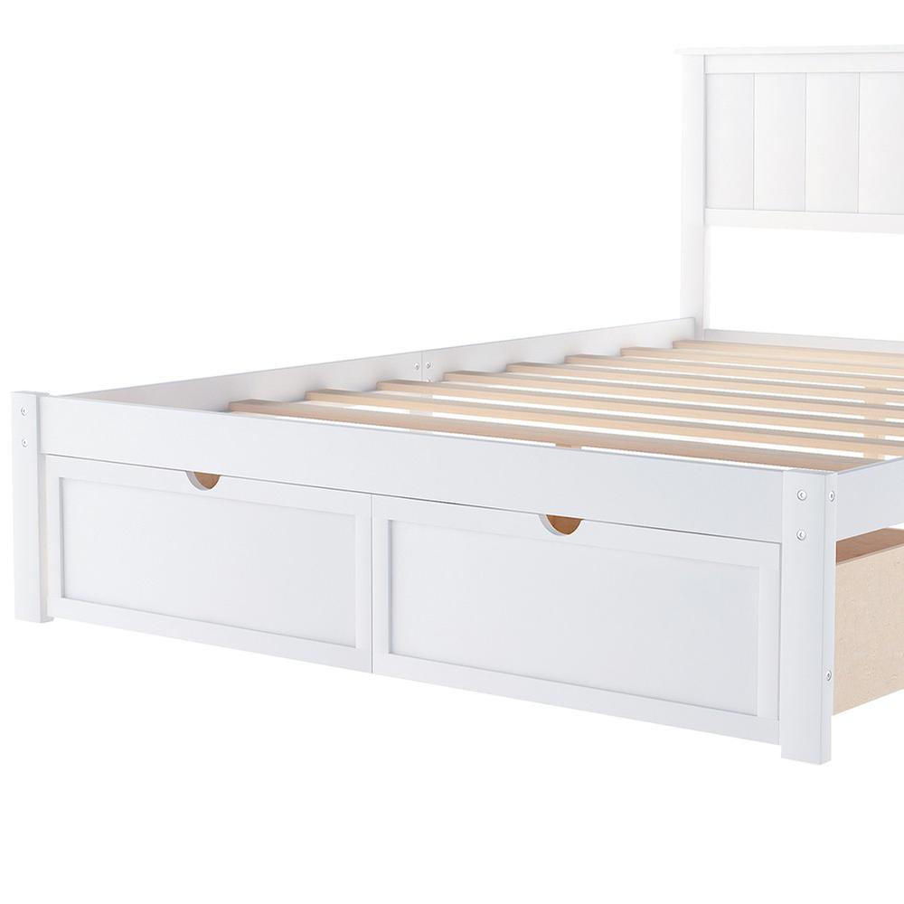 White Solid and Manufactured Wood Full Bed. Picture 5