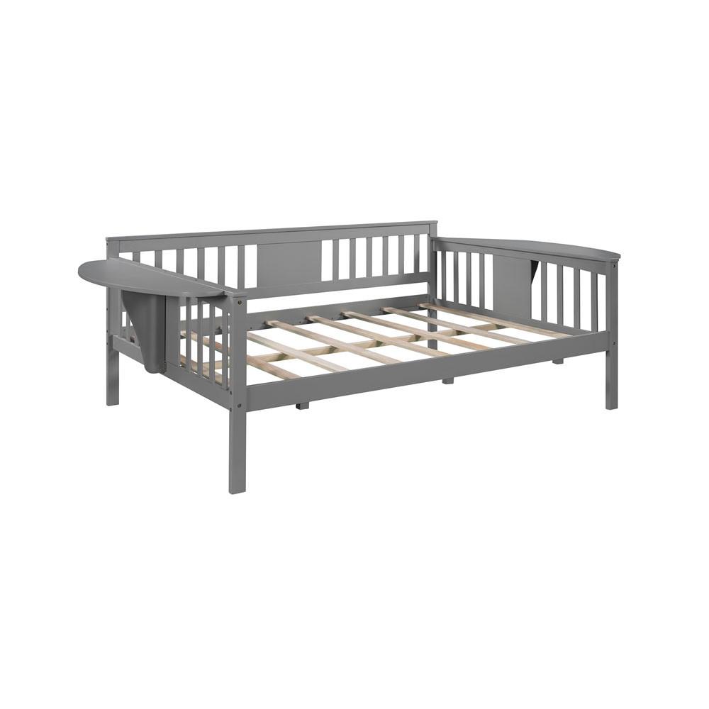 Gray Solid and Manufactured Wood Full Bed. Picture 1