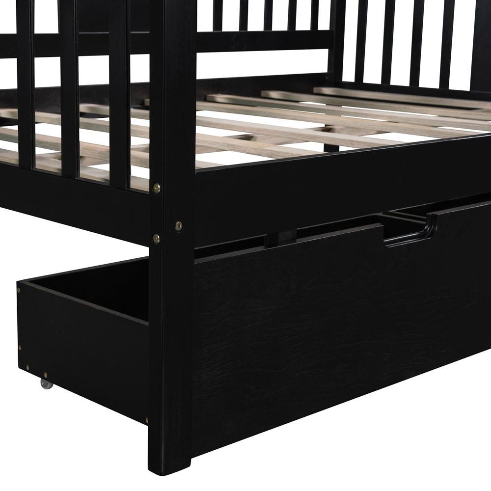 Espresso Solid and Manufactured Wood Full Bed. Picture 8