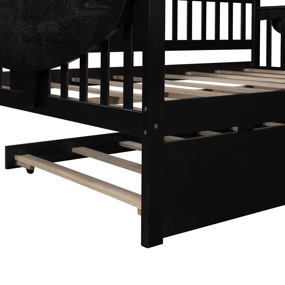 Espresso Solid and Manufactured Wood Bed with Trundle. Picture 8