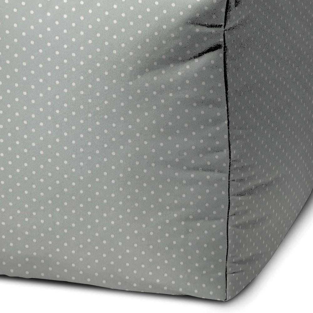 17" Green Polyester Cube Polka Dots Indoor Outdoor Pouf Ottoman. Picture 3