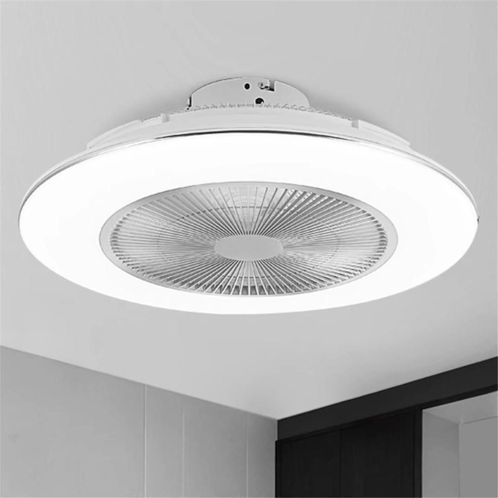 White Stylish LED Ceiling Lamp And Fan. Picture 6