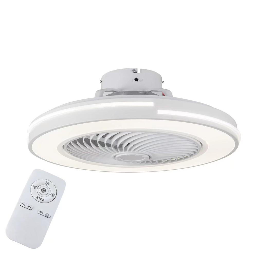 White Compact LED Fan and Light. Picture 5