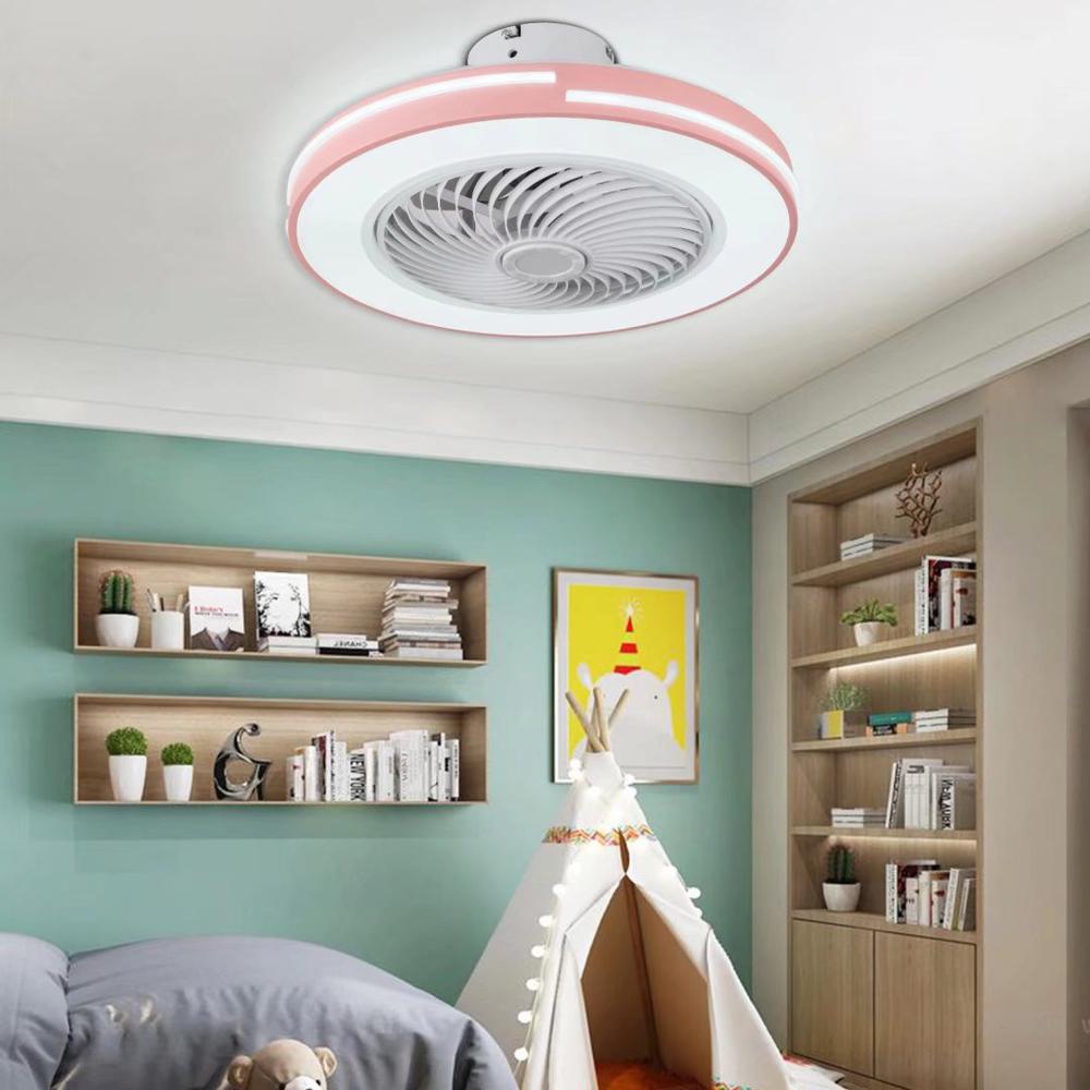 Compact Pink LED Ceiling Fan and Light. Picture 2