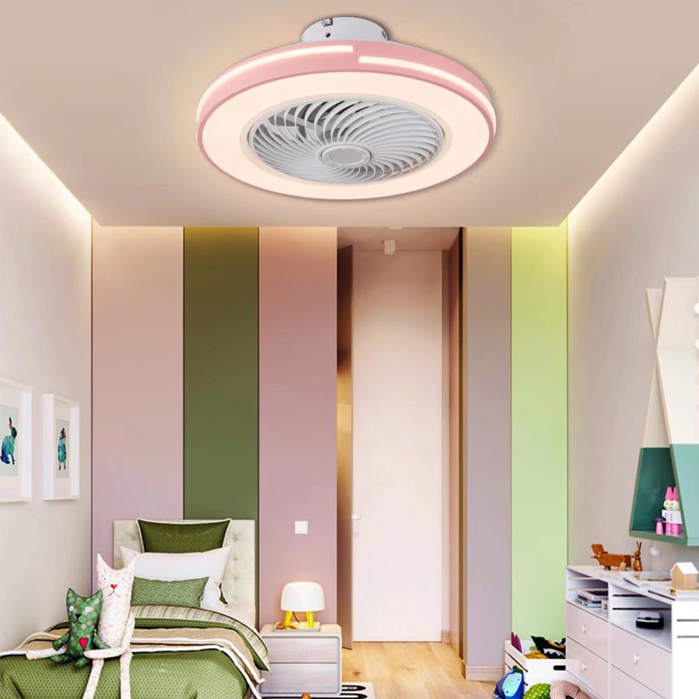 Compact Pink LED Ceiling Fan and Light. Picture 3