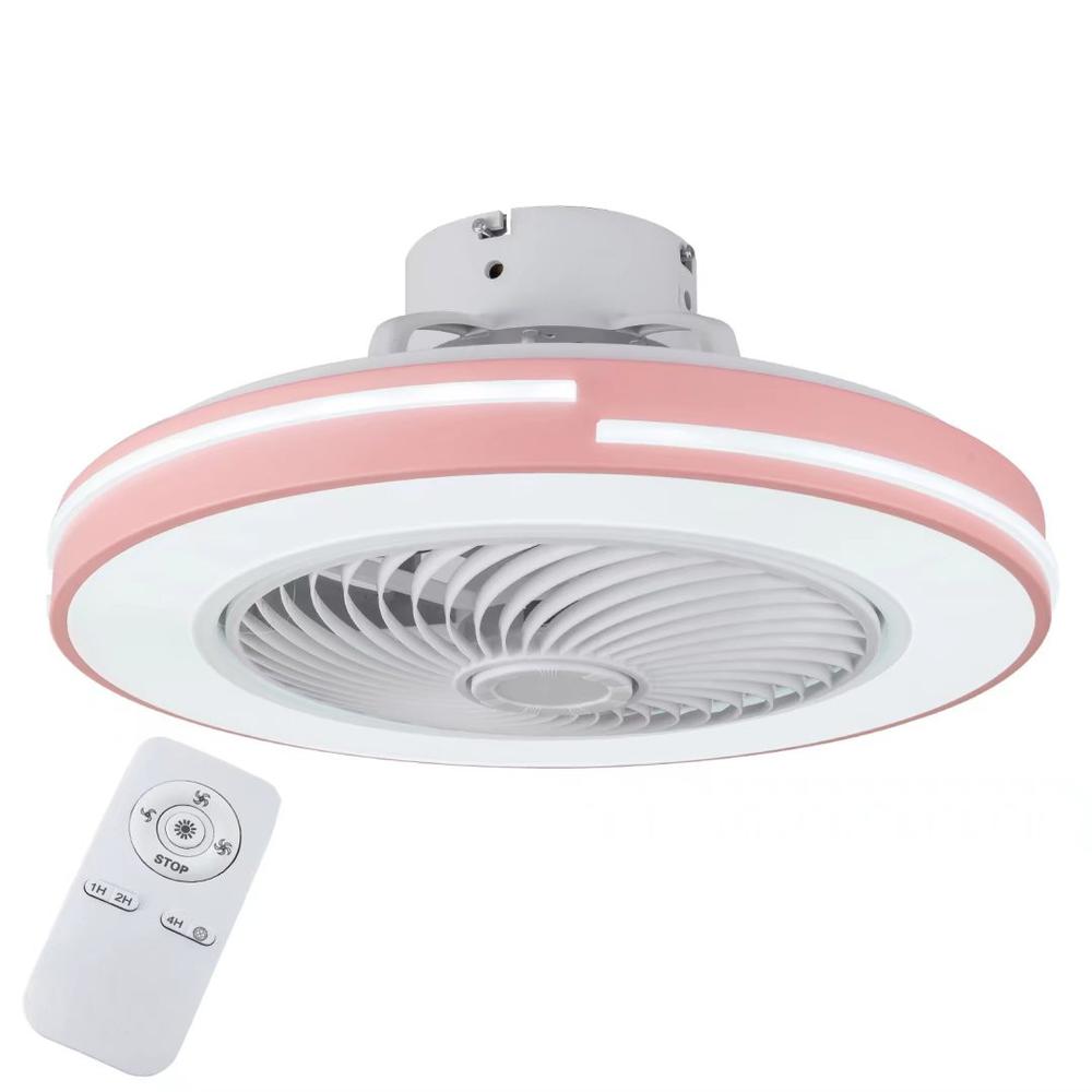 Compact Pink LED Ceiling Fan and Light. Picture 5