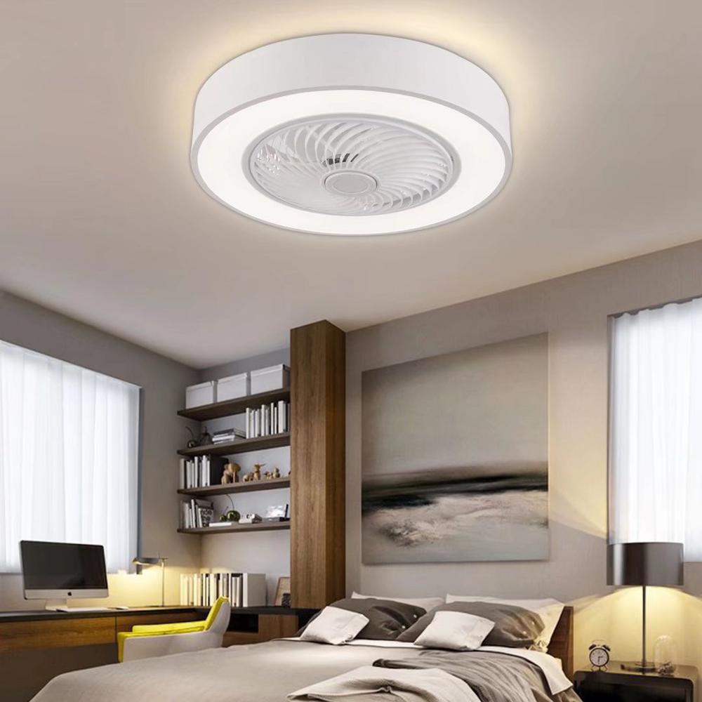 Contemporary White Ceiling Lamp And Fan. Picture 2