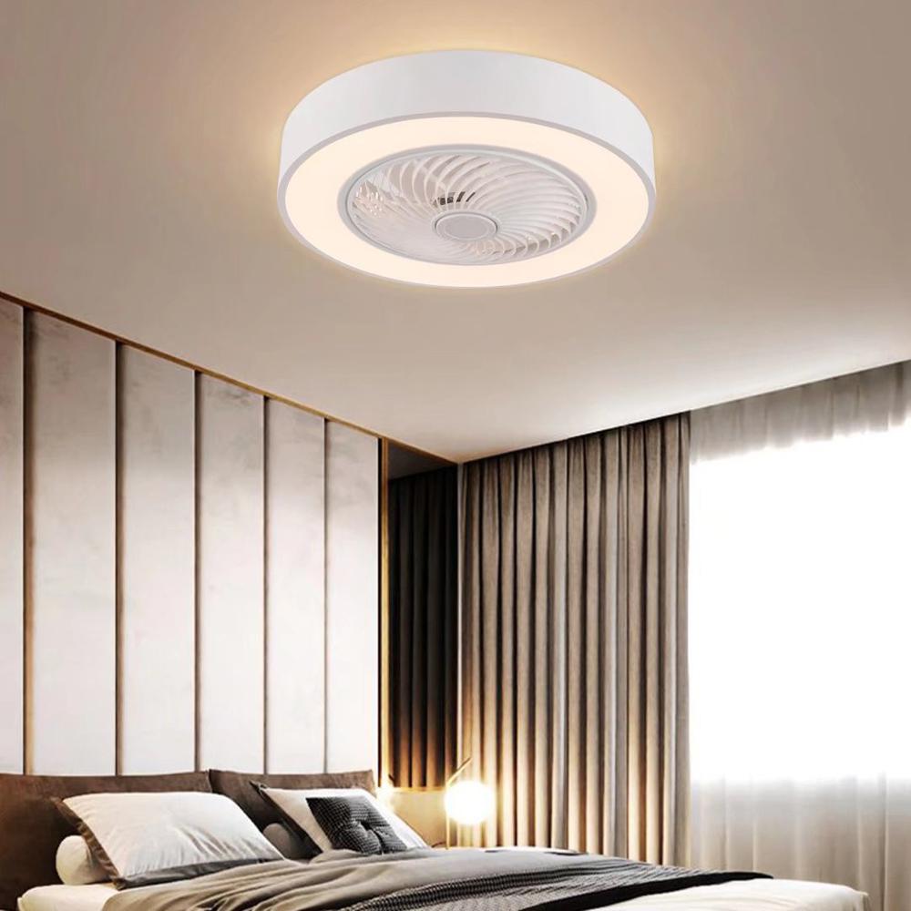 Contemporary White Ceiling Lamp And Fan. Picture 3