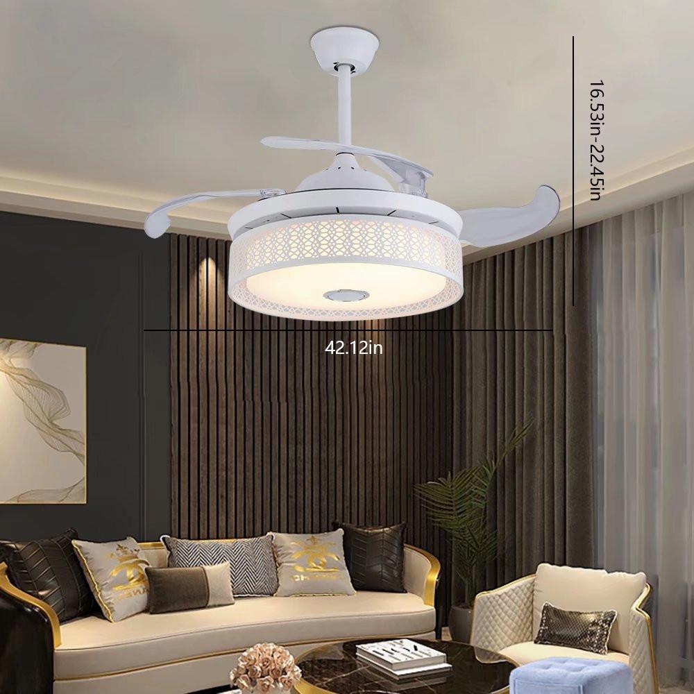 Compact Ceiling Fan And Lamp With Remote. Picture 1