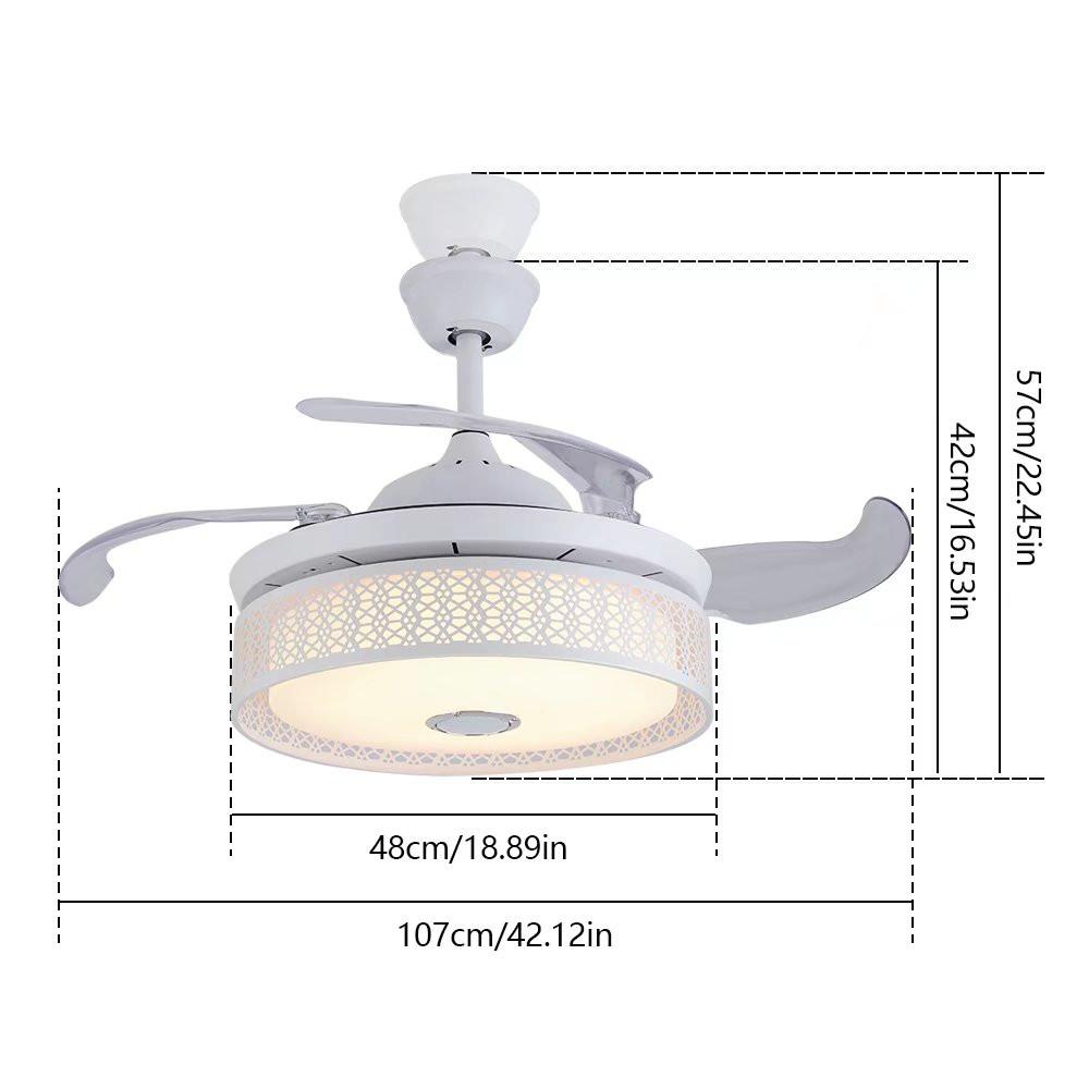 Compact Ceiling Fan And Lamp With Remote. Picture 7