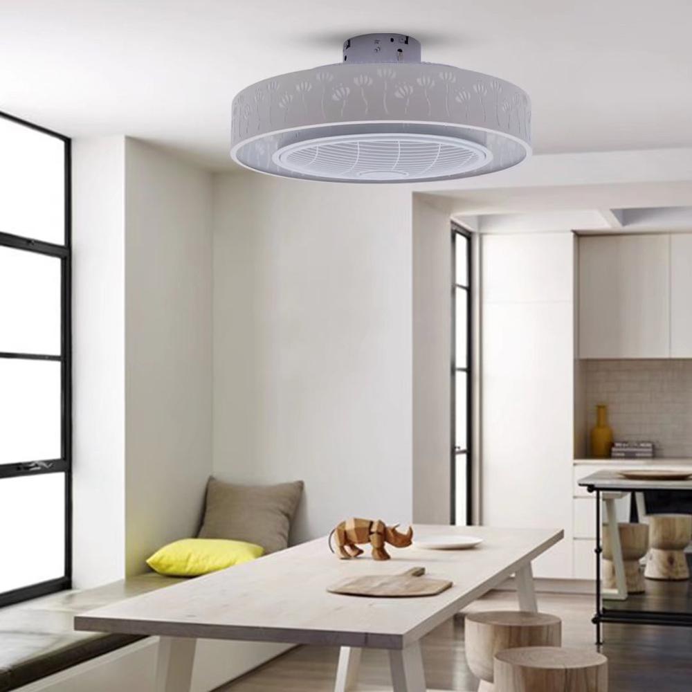 Modern Ceiling Fan and Light With Flower Details. Picture 5