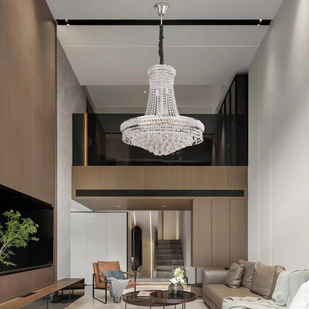 Contemporary White Faux Crystal Chandelier. Picture 6
