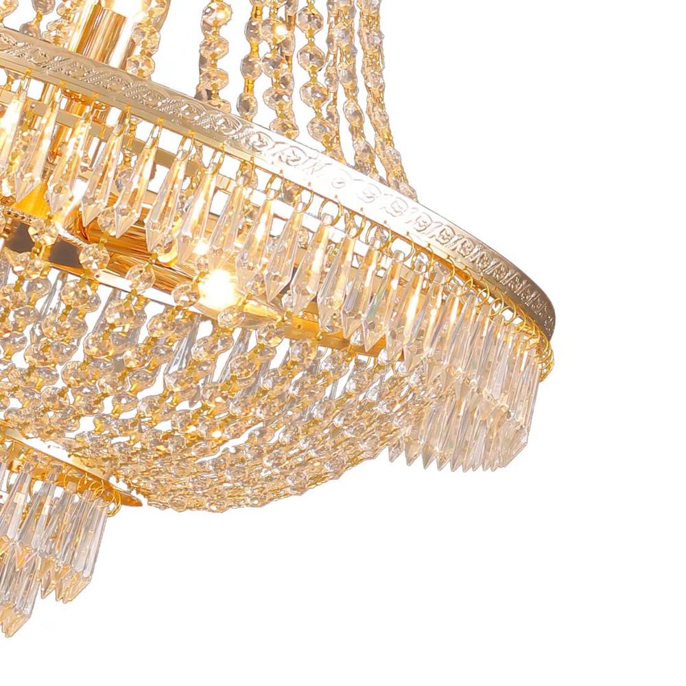Classy Glam Gold Faux Crystal Chandelier. Picture 9