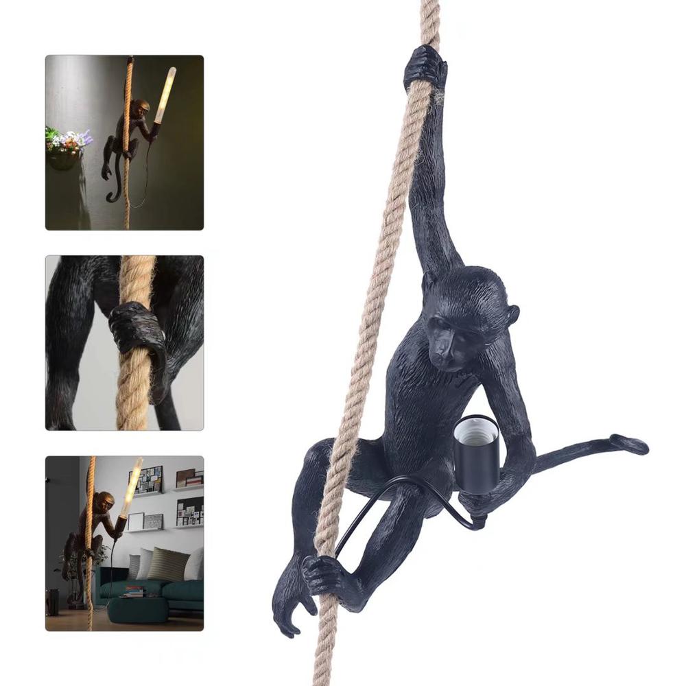 Hanging Monkey on a Rope Pendant  Lamp. Picture 4
