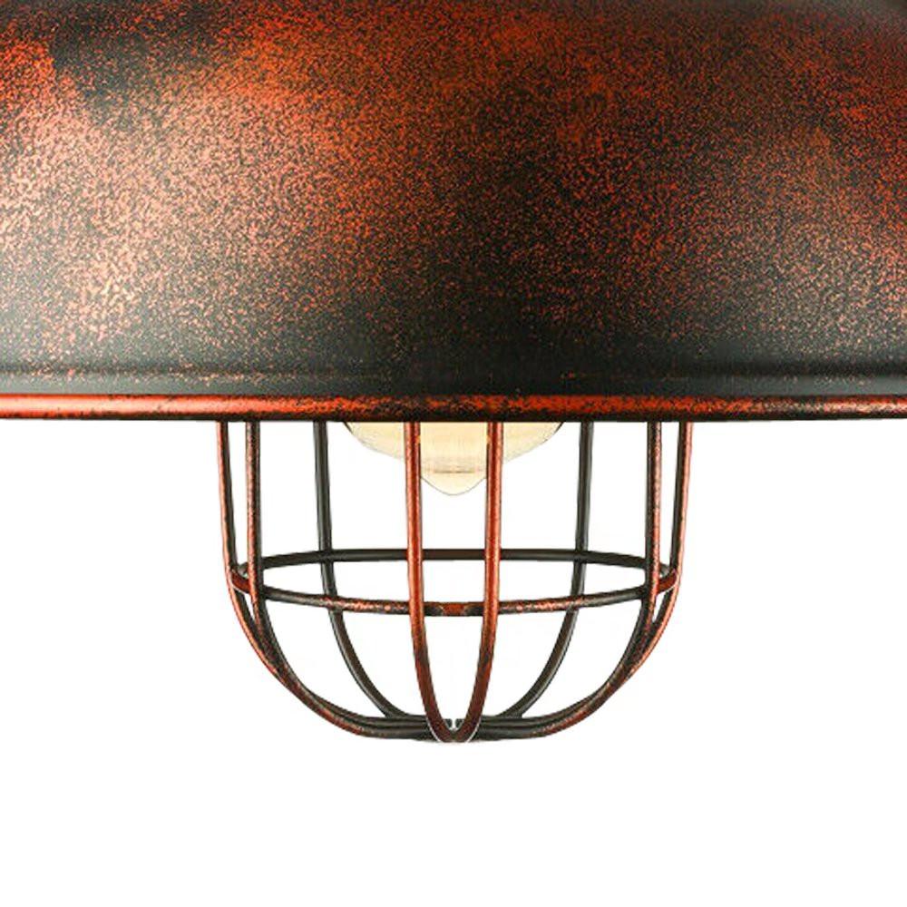 Industrial Retro Vintage Bronze Metal Pendant Lamp. Picture 4