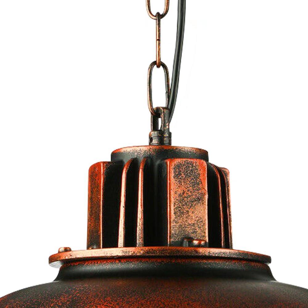 Industrial Retro Vintage Bronze Metal Pendant Lamp. Picture 7