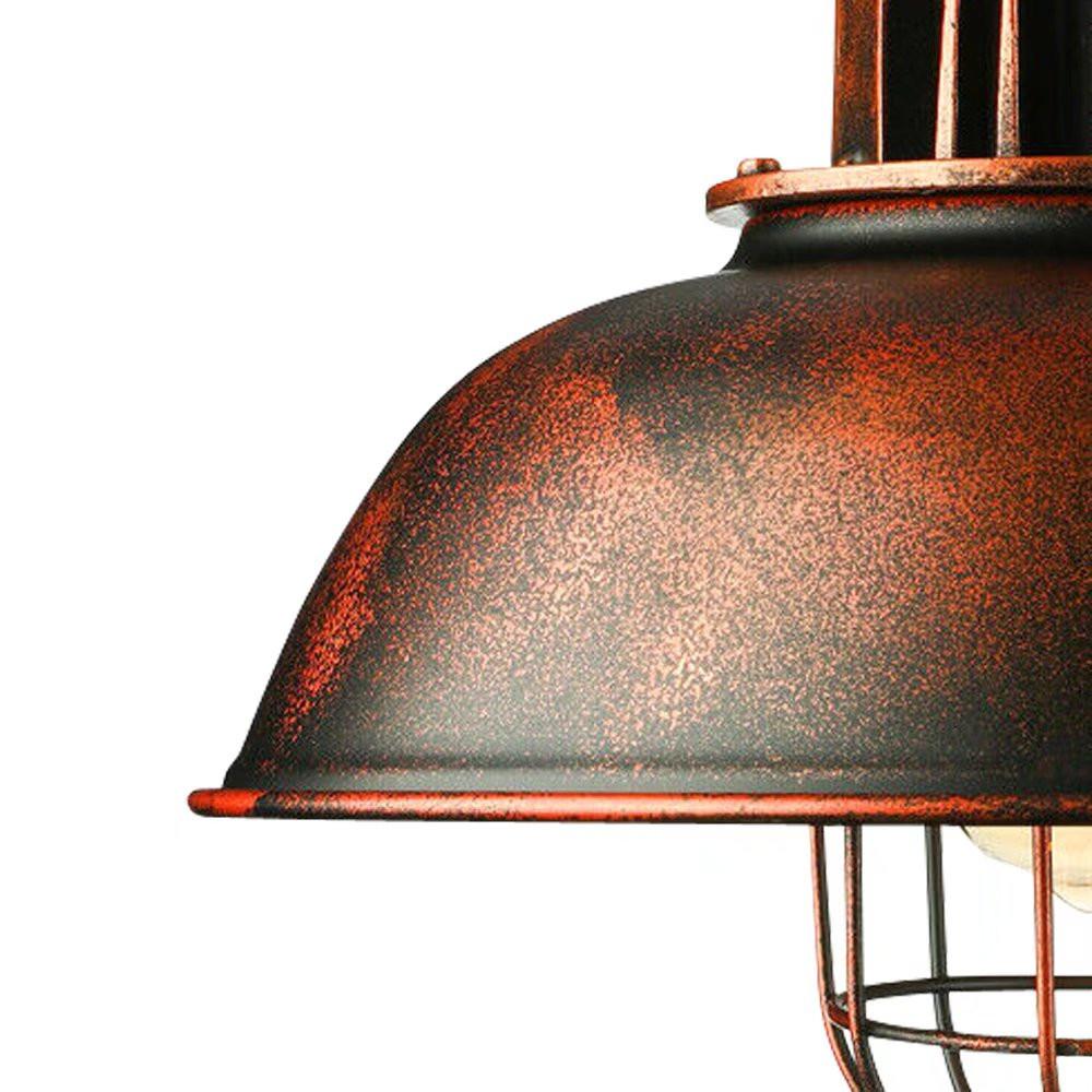 Industrial Retro Vintage Bronze Metal Pendant Lamp. Picture 8