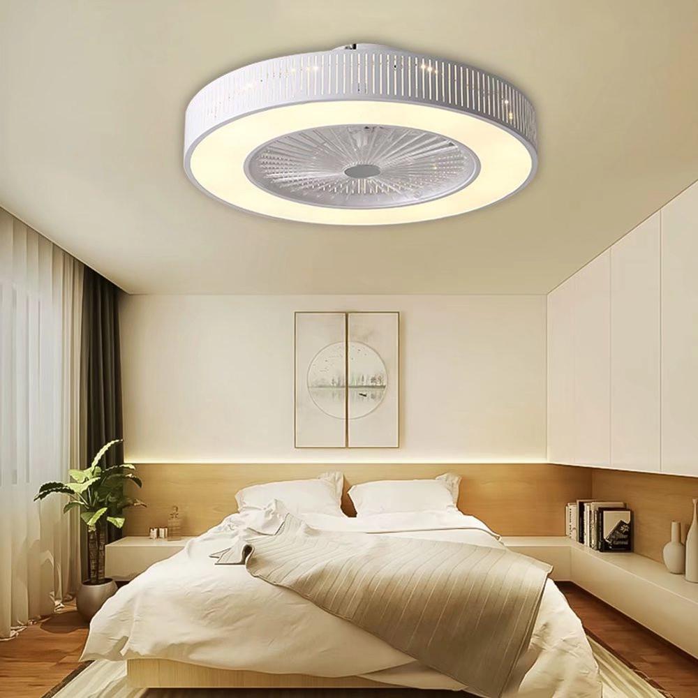 Classy Ceiling Fan And Round LED Lamp. Picture 2