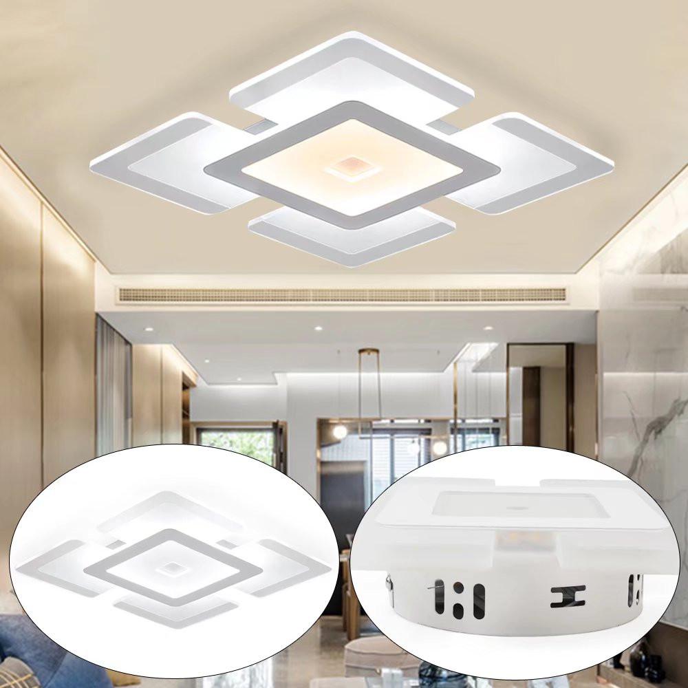 White Modern Acrylic LED Square Ceiling Light. Picture 2