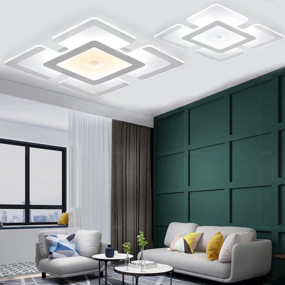 White Modern Acrylic LED Square Ceiling Light. Picture 3
