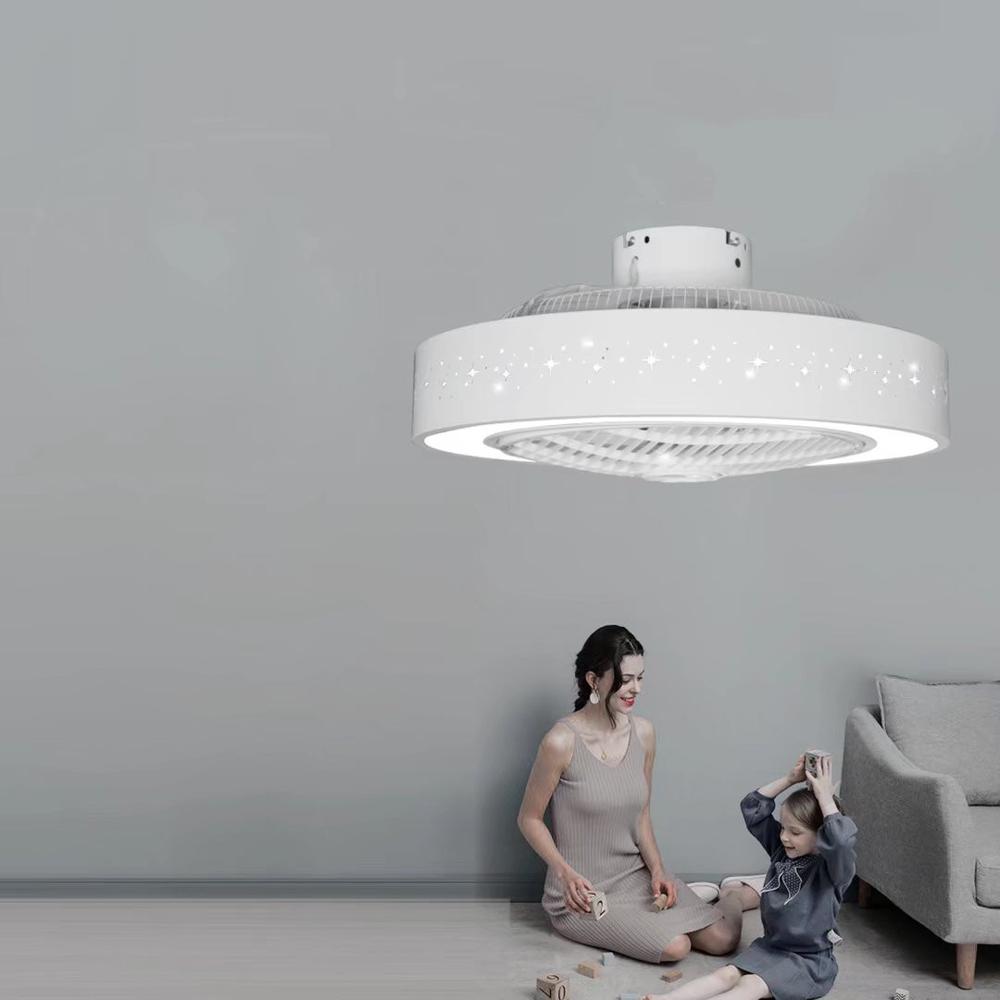 Compact Ceiling Fan and Light With Star Detailing. Picture 5