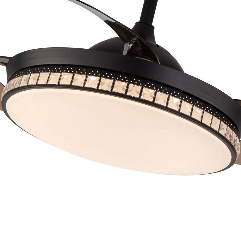 Stylish Black Chandelier With Retractable Blades. Picture 7