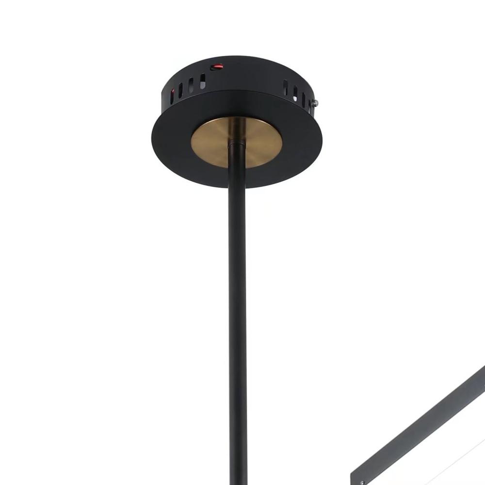 Asymmetric Black and Gold Six Light Ceiling Light. Picture 9