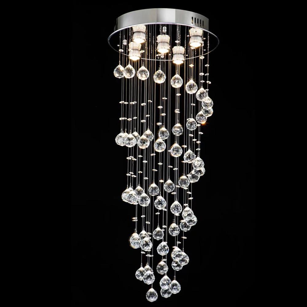 Stylish Spiral Faux Crystal Chandelier Light. Picture 6