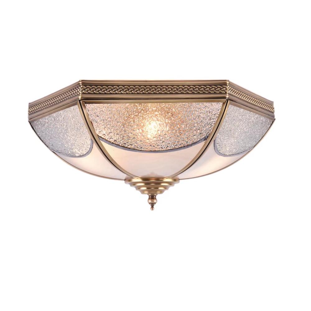 White and Gold Traditional Hexagon Ceiling Light Fixture. Picture 7