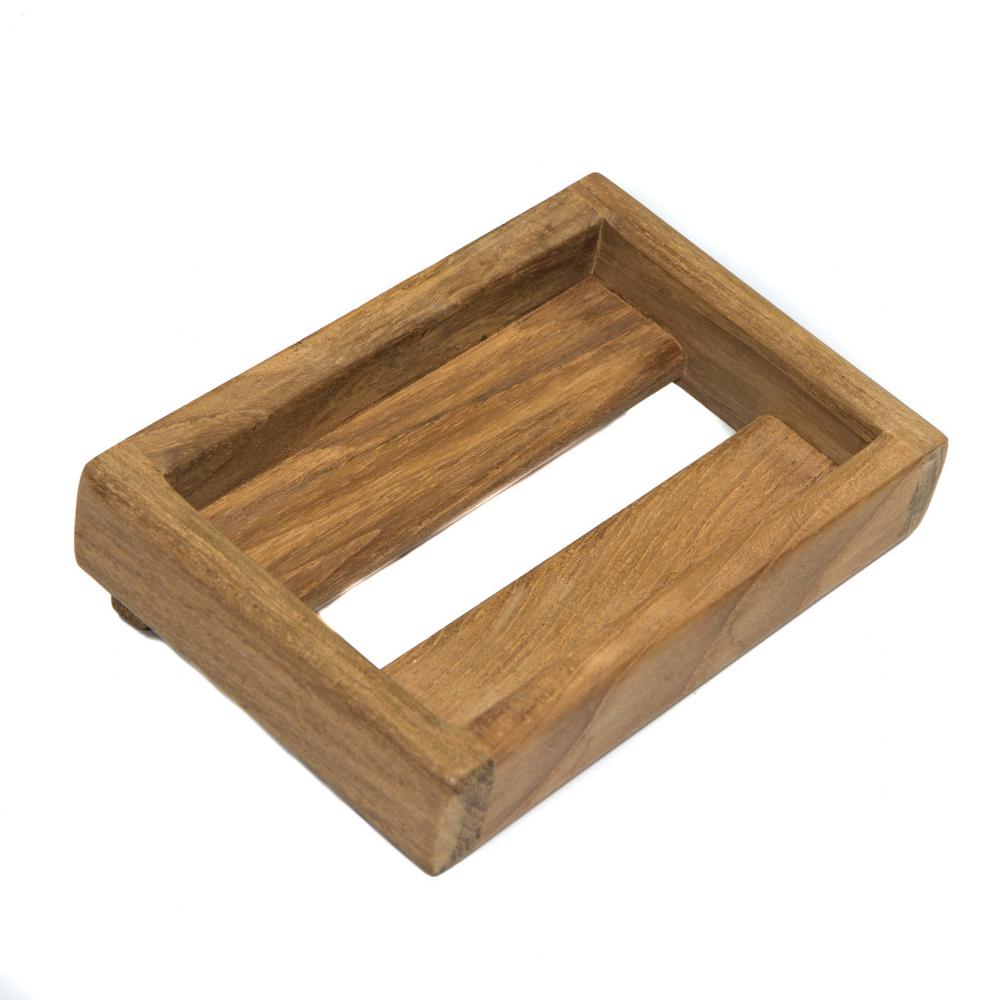 Traditional Solid Teak Wall Mount Soap Dish. Picture 5