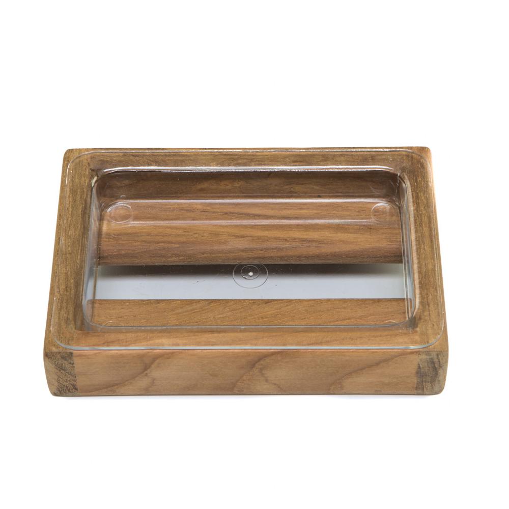 Traditional Solid Teak Wall Mount Soap Dish. Picture 3
