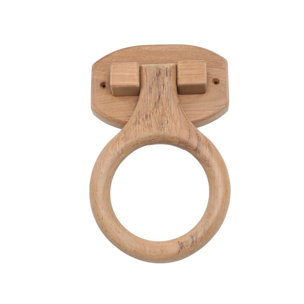 Traditional Solid Teak Heavy Duty Towel Ring. Picture 1