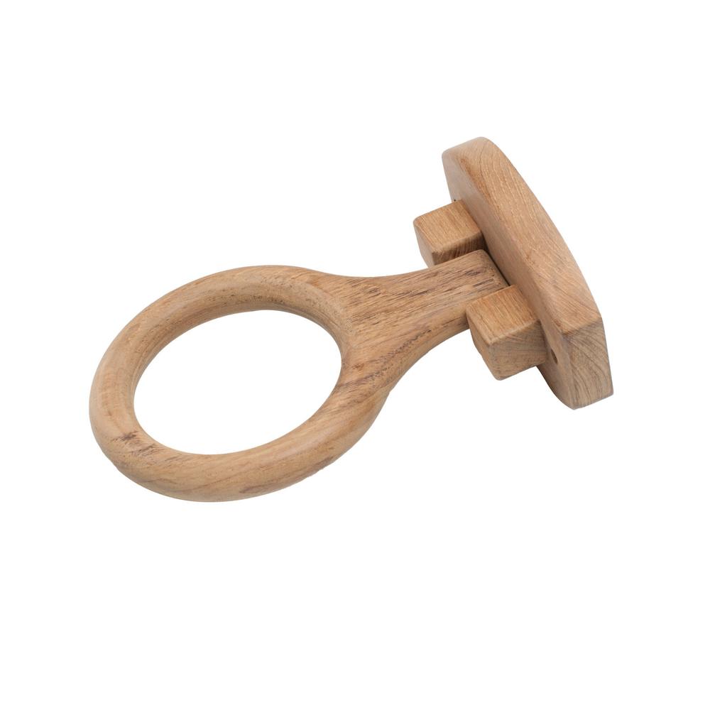 Traditional Solid Teak Heavy Duty Towel Ring. Picture 4